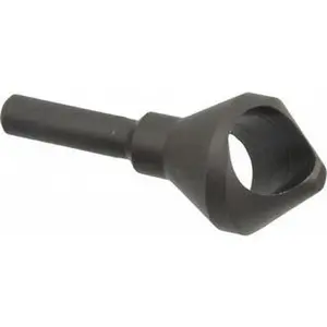 Weldon Tool 82° Angle High-Speed Steel Countersink, 13/16" Head Diameter, 1/4" Straight Shank Diameter, 2-1/16" OAL, Single End, Right Hand Cut, Bright Finish, 98822-94-W