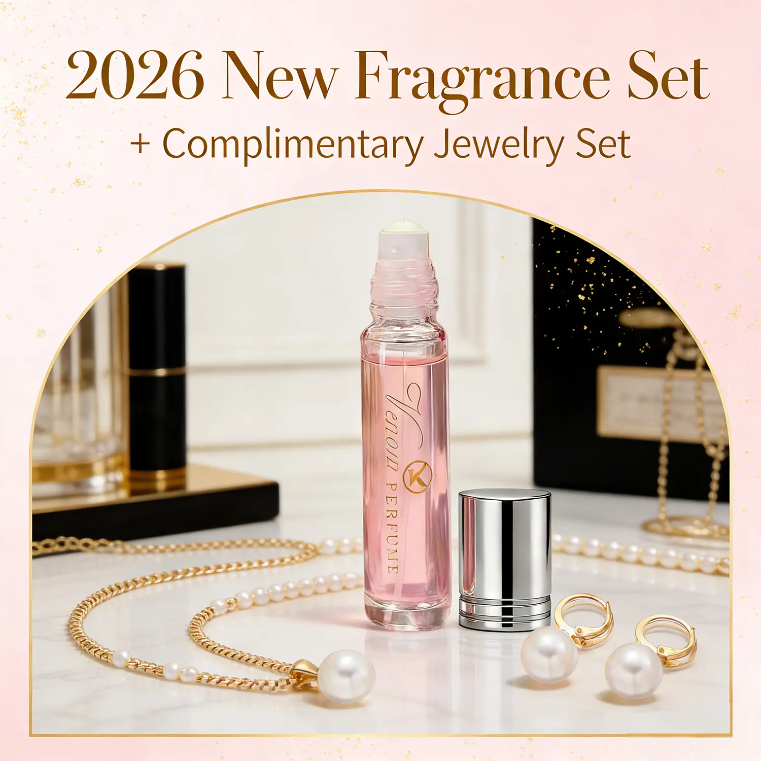 Women's Pheromone Perfume with Jewelry Set - Long-Lasting Floral Fruity Woody Scent, Wild Blueberry, Jasmine & Cedar Notes to Enhance Allure