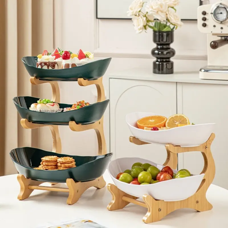 Nordic Style Multi Layer Fruit Plate, Living Room Decor, 2 Tier & 3 Tier Fruit Platter, Food Contact Grade Material