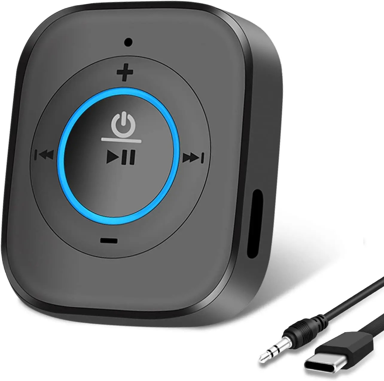 Bluetooth. Receiver for Speaker, Wireless HiFi Music Adapter w/Builtin Mic for HandsFree Calls for Car Home Stereo Wired Headphones with .mm RCA Aux Jack,  Hrs Playtime, MultiPoint