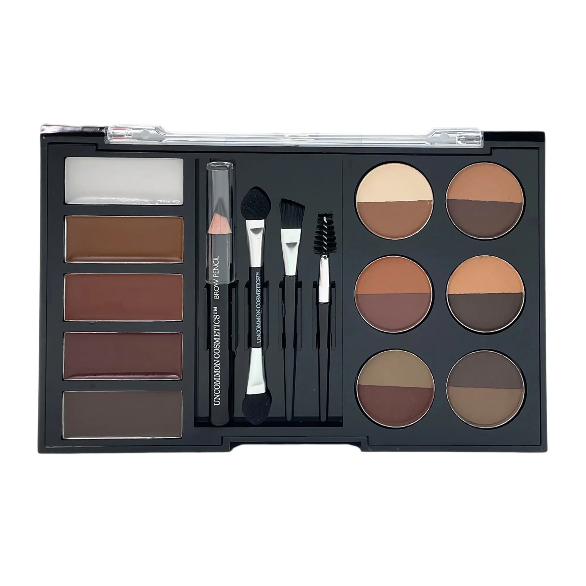 Uncommon The Brow Bar 21-Pc All-in-1 Eyebrow Gift Set - Ultra-Pigmented Shades, Eyebrow Gel, Brow Wax and 16 Powders