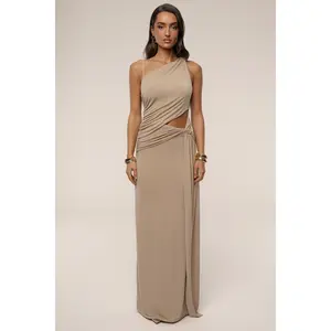 Taupe Astra Cutout Maxi Dress Taupe Astra Cutout Maxi Dress