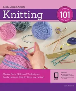 USED Book - Knitting 101: Master Basic Skills and Techniques Easily Through Step-By-Step Instruction [With DVD] by Hammett, Carri (Spiral-bound) - english