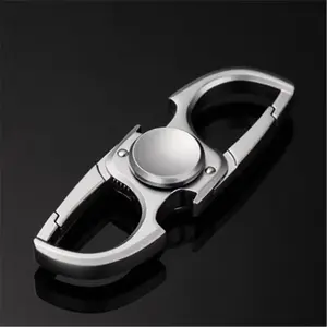 Edc Metal Multifunctional Fidget Spinner Keychain, Zinc Alloy Key Holder, Stress Relief Rotating Bottle Opener, Unisex Elegant Small Gift for Men