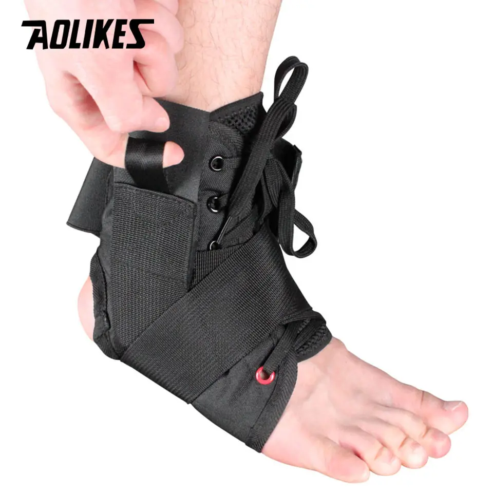 AOALIKES 1PCS Lace Up Ankle Support Brace Triple Protection Ankle Guard Support Medical Ankle Protector Ankle Splint