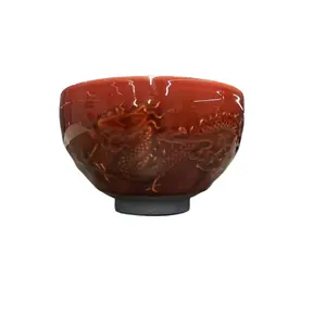 Crimson Dragon Glaze Jianzhan Tea Cup，Chinese culture,High-temperature firing,Handcrafted ceramic cup,Wine Glass, Kung Fu Cup,Drinkware