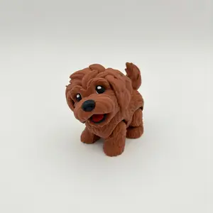 Cute Flexi LabraDoodle - Articulated 3D Printed Dog, Fidget Toy (approx. 4" long)