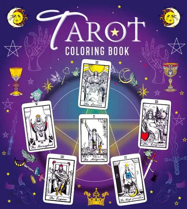 Regular Edition English Tarot Coloring Book - 8.5 x 9.5 inches, 128 Pages Intricate Illustrations & Symbols, Single-Sided for Colored Pencils-Markers-Gel Pens, Meditative Coloring Tool for Enthusiasts (Painting & Design)