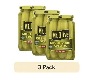(3 pack) Mt. Olive Kosher Dill Pickle Spears, 24 fl oz jar