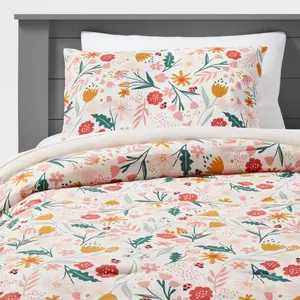 Twin Garden Floral Kids' Comforter Set - Pillowfort: Girls Bedding, Twin Size, OEKO-TEX Certified, 2-Piece Set