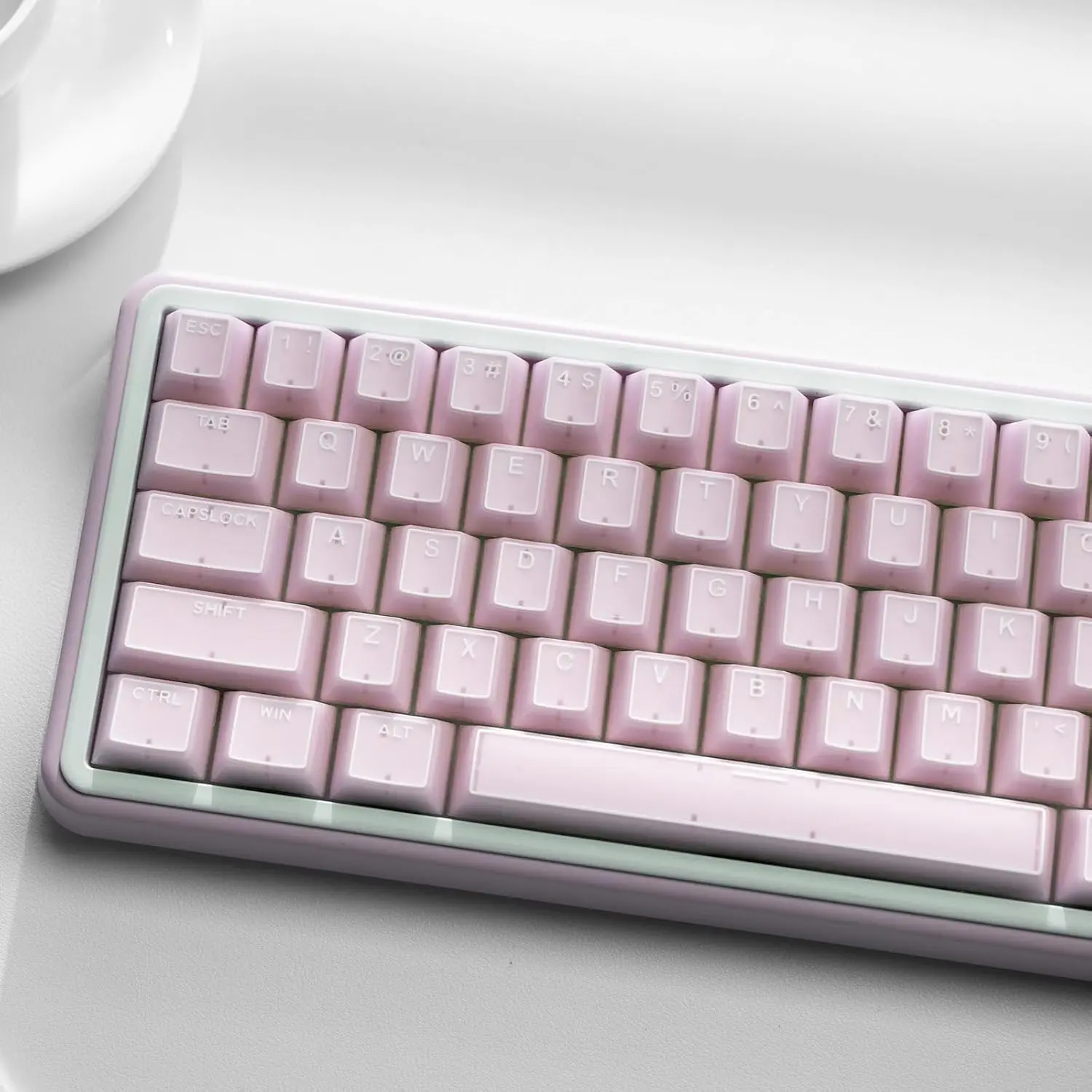 Womier Jade Keycap Set - 142 Custom Translucent Cherry Profile Keycaps, Balanced Typing Design, Compatible with All Layout Mechanical Keyboards, 142 Custom Keycaps