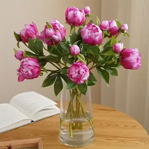 8-Piece Artificial Peony Flower Set, Ideal for Wedding Centerpieces, Table Decorations, Bridal Shower Gifts, Artificial Flower Arrangements