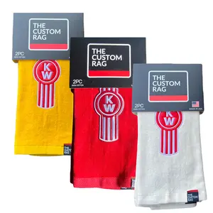 2 PC Kenworth Custom Rag with Red Patch Logo