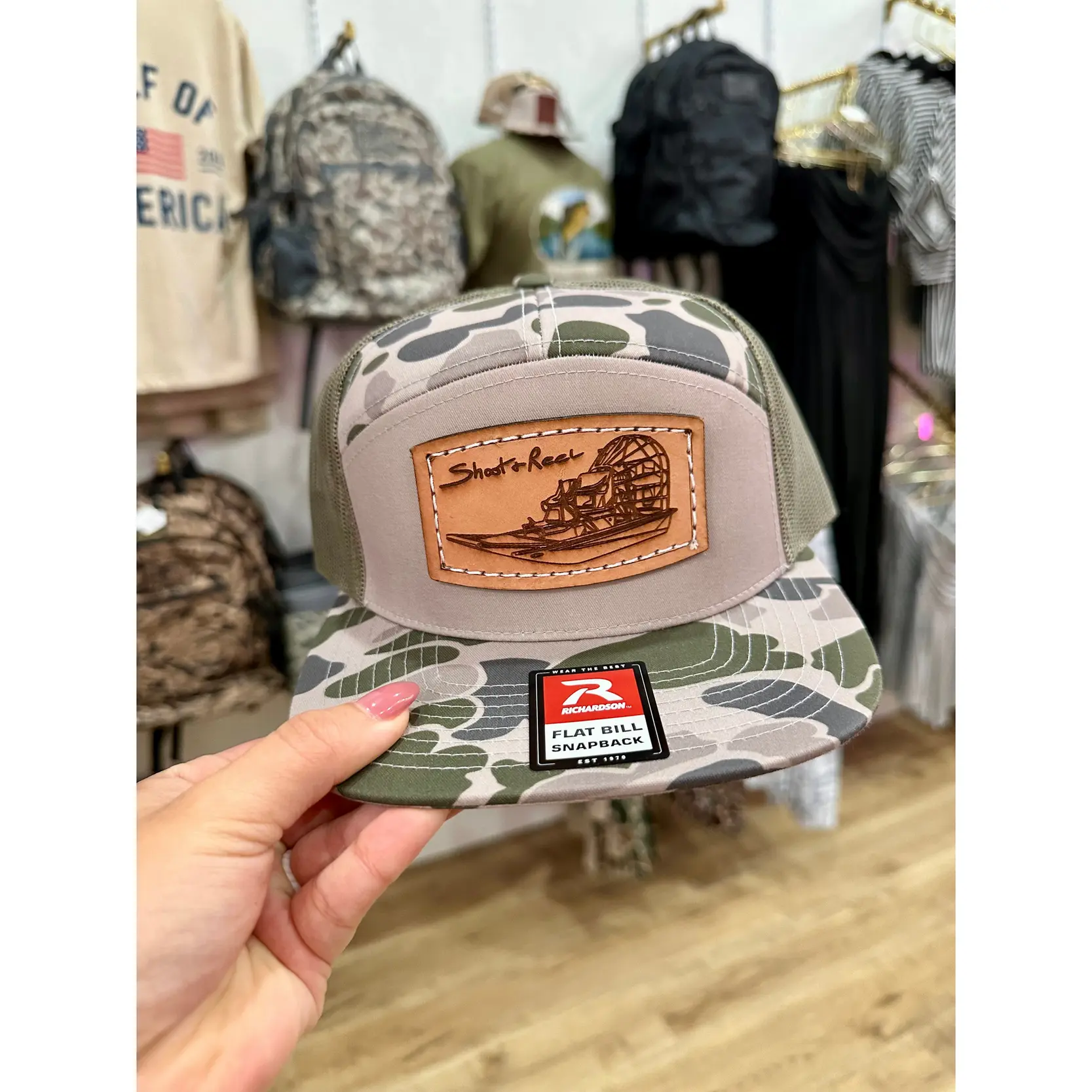 Shoot & Reel Air Boat Patch Men's Hat