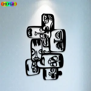 1pc Totem Pole Metal Wall Art,Totem Pole Statue Mural, Ideal Gift for New Year, Easter, Totem Decor Enthusiasts, Rust-Resistant Metal Wall Decor Wall Sculptures, Perfect for Living Room Wall & Garden Fence, Cultural Art Enthusiasts
