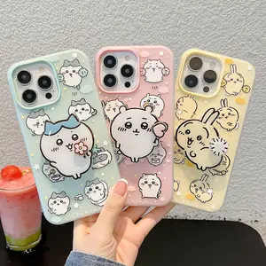 Gift Styles Hachiware With Holder Chiikawa Cute Usagi Cartoon For IPhone 17 16 15 14 13 Pro Max Anti-drop Protectio Phone Case