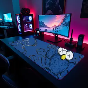 Hypebeast Cartoon Figure Extra Large Desk Mat Keyboard Mouse Pad | E-Sports Desk Mat | Desk Decor for Gamers | Boys' Rooms Gift large mousepad