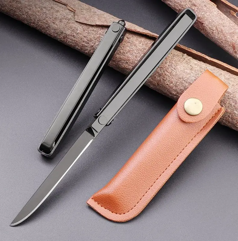 1pc mechanical folding knife, high hardness handle meat knife, fruit knife, pocket knife, high-quality folding knife, men's and women's gifts