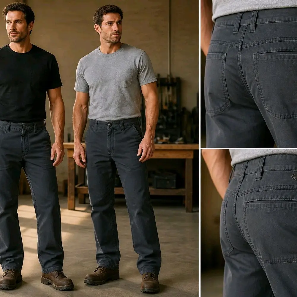 Noble Outfitters Men’s Work Pants 30x34 Bundle – Lot of 2 Heavy Duty Gray Pants