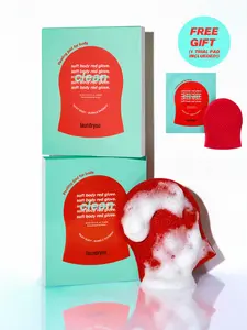 Laundryou 2-Pack Exfoliating Body Glove Set (11 Pads), Korean Skincare Scrub with Hyaluronic Acid & Papaya Enzyme for Gentle Cleansing on Normal Skin