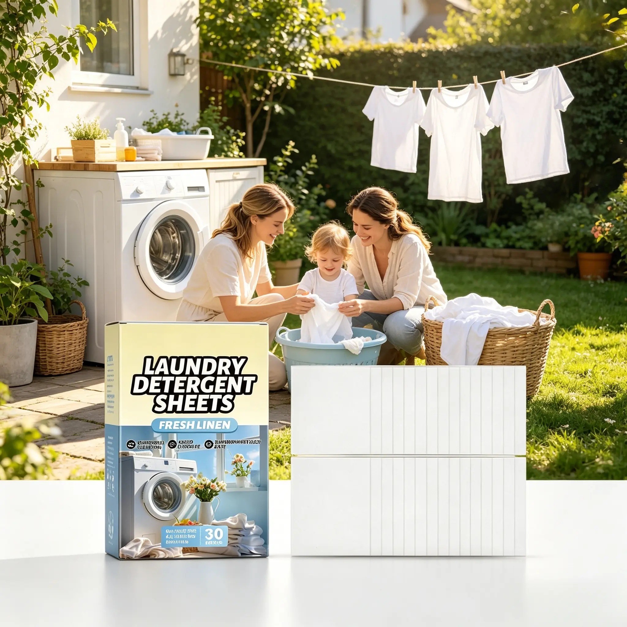 The Laundry Detergent Sheets kid friendly; Plant Based Laundry Detergent Sheets - Vegan & Cruelty Free;Dermatologist Approved! Hypoallergenic Laundry Sheets;Pediatrician Tested! Baby Safe Laundry Detergent Strips; Gentle Laundry Sheets