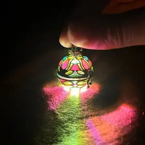 Tiffany Style Stained Glass Illuminated Pendants