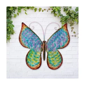 Glitzhome 20"L Metal Butterfly Indoor Outdoor Wall Decor