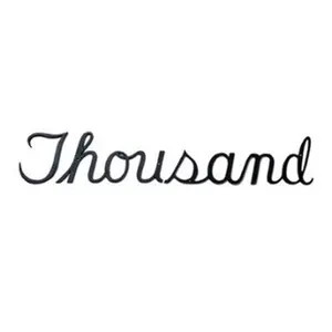 Montague Metal Products SHN-1000sm Small Script Modern House Number Thousand, Decor, Signs, Aluminium, Mount Hardware