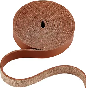GORGECRAFT 79" Long 1/2" Wide Matte Brown Leather Strap 2Mm Thick Flat Leather Lace Stripper String Braiding Cord Roll Belt Wrap Single Sided Leather Supplies Faux Cord for Purse Making Clothing