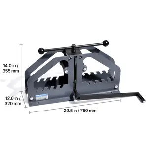 Father's Day Gift VEVOR Tube Roller Bender, Max 1-1/2" Manual Tube Pipe Roller Bender with 6 Dies, 360 °   Copper Aluminum Pipe Bending Tool for Square, Round Tube & Flat Bar, Ideal for HVAC Air Conditioning Auto Repair