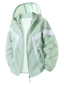 Men's New Summer Large Size Sun Protection Long Sleeve Jacket, Trendy Outdoor Lightweight Breathable Quick Dry Comfort Fabric Hooded Coat
