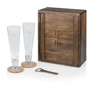 Legacy His/His Pilsner Beer Glass Gift Set