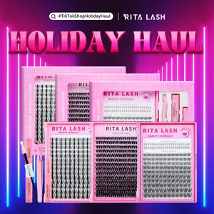 RITALASH Clusters Upgrade 2.0 Lashes with Ultra-Dense, Waterproof, Long-Lasting Lashes, Volume Individual Lashes, Fluffy Eyelash Clusters, Natural Daily, Volume Style, Beginner-Friendly DIY Lashes, Clusters Eyelash Extensions