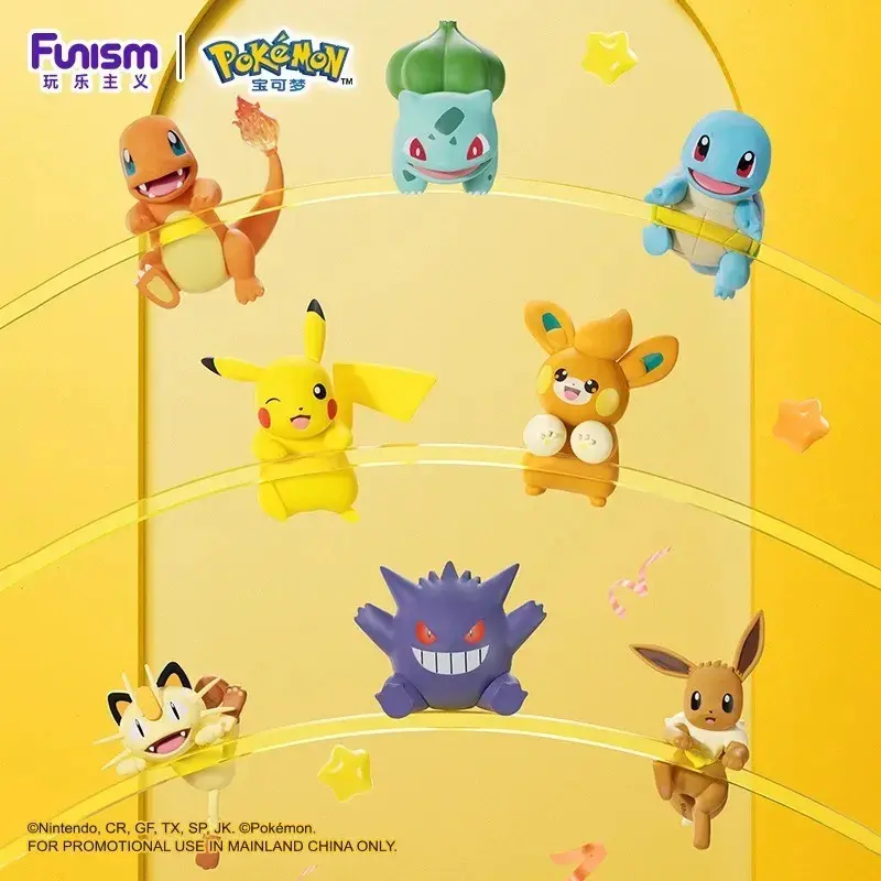 Pokémon FUNISM Action Figure Blind Box Collectible Toy Original Sealed Box Anime Figure Pikachu Eevee Gengar Bulbasaur Charmander