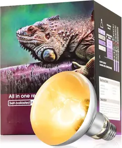 Heat Lamp Bulb, 80 Watt Full Spectrum UVA UVB Reptile Heat Bulb, Basking Spot Light, Simulate Natural Sun Light for Reptile and Amphibian