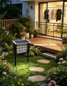 Smart Outdoor Mosquito Trap Lamp with Wide Coverage – Quiet Running Performance, Low Heat Design, Sturdy Protective Frame and Long Lasting Use; Universal Pest Repellent for Park, Courtyard, Outdoor Party and Wilderness; Premium Holiday Gift