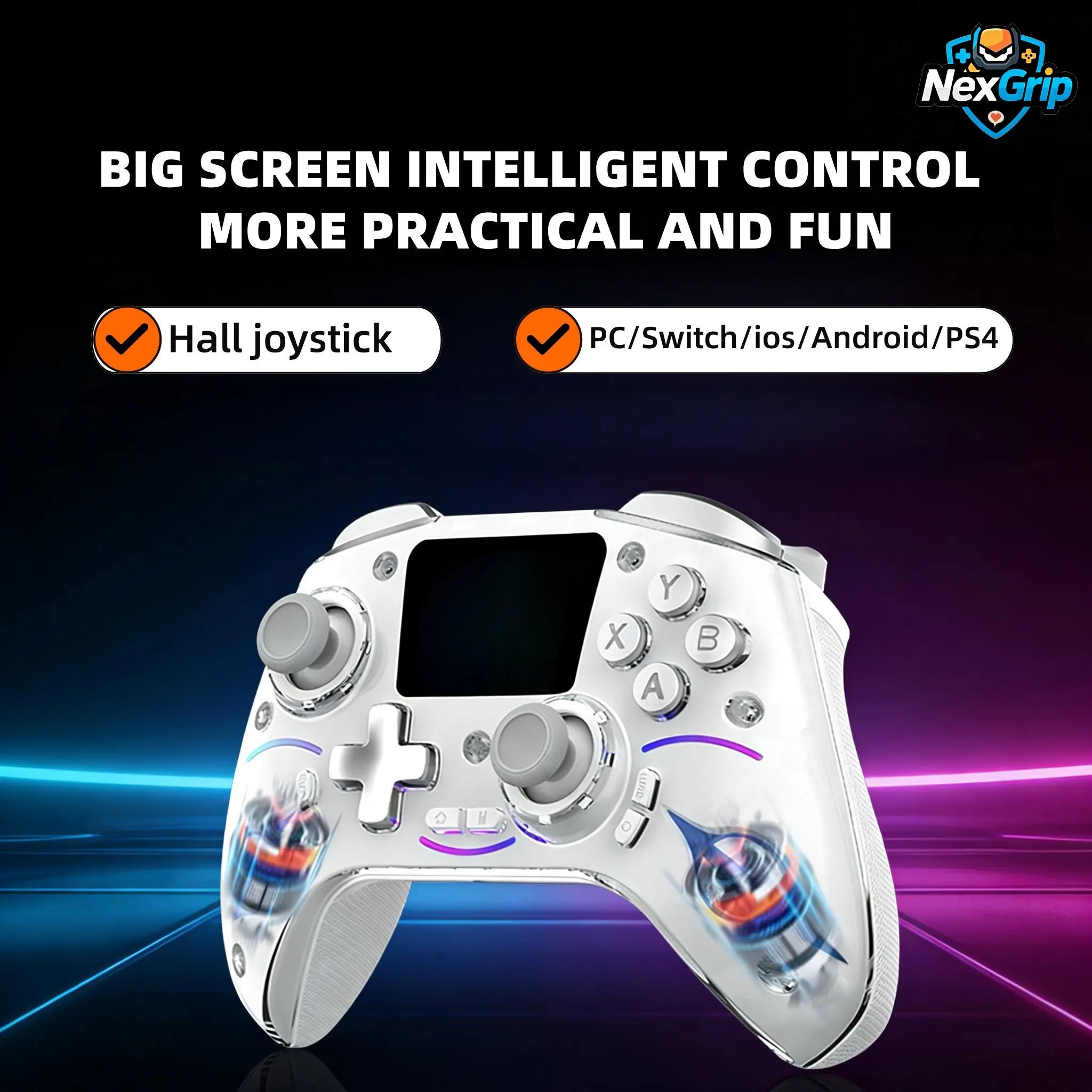 Elite Wireless PC Controller - Premium Gaming Controllers with Hall Effect Joystick, 4 Programmable Back Buttons, RGB Light, USB Compatibility for Boosted Performance
