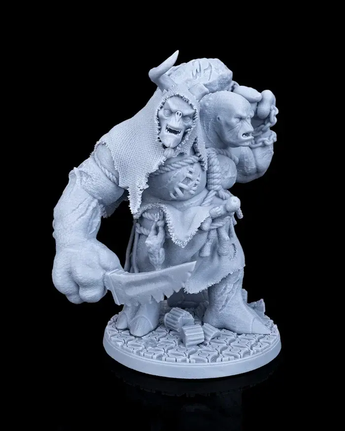 Brugtilda the Bloated – D&D Fantasy Miniature | Ogre/Troll Barbarian | 32mm & 75mm Resin Mini