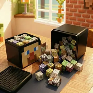 New Magnetic Blocks - 200pcs Magnets Magnetic Building Blocks Set Random Block Storage Box Mini Educational Toys For Boys 4-12Years Boys Girls Christmas Birthday Gift Building Block Sets