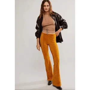 Penny Pull-On Velvet Pants BY FREE PEOPLE