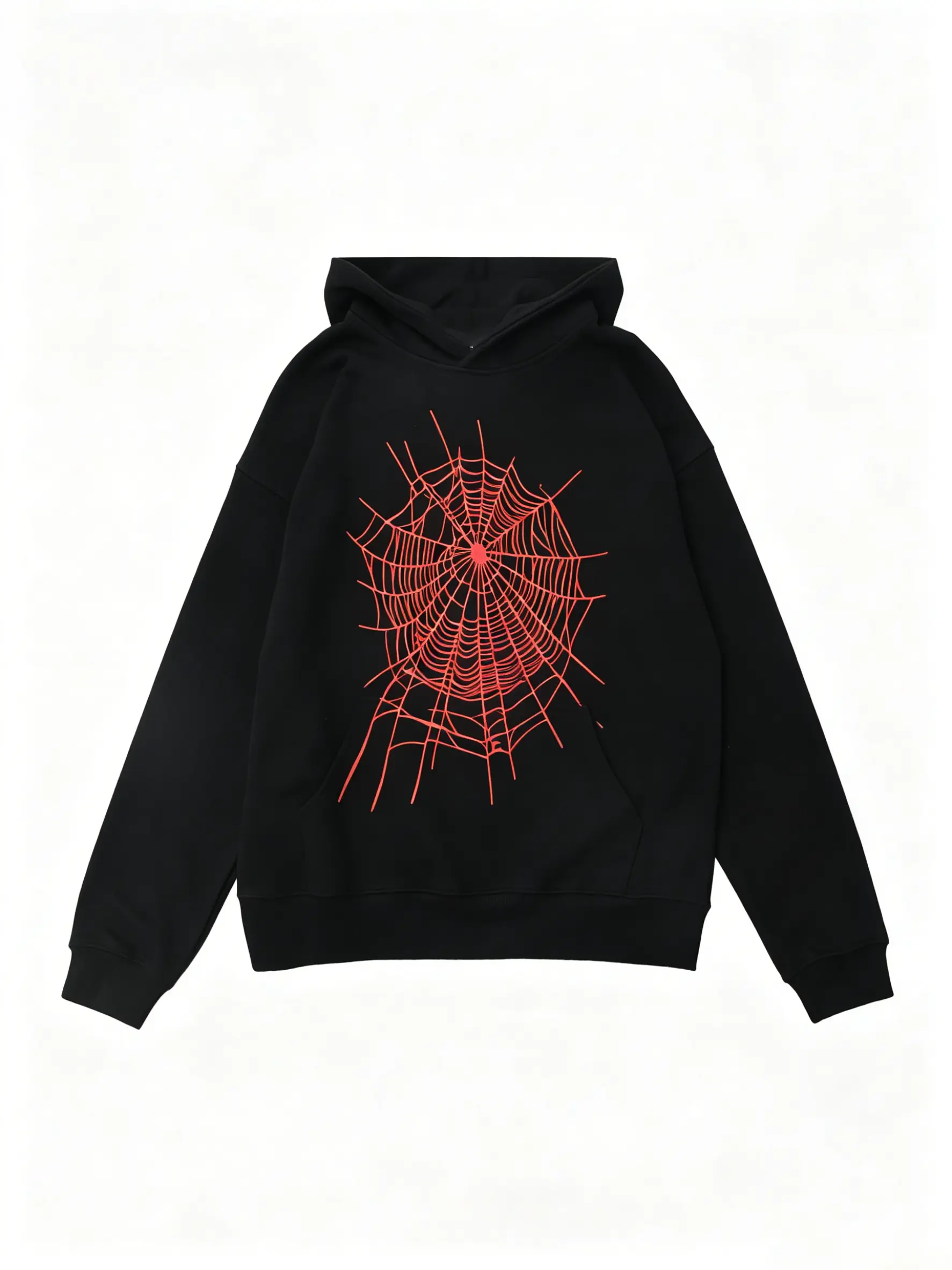 Men's Casual Unisex Spider & Slime Print Hoodie, Short-Sleeve Fashion Sweater Top Jeans Casual Pullover Sweatshirts Menswear Streetwear