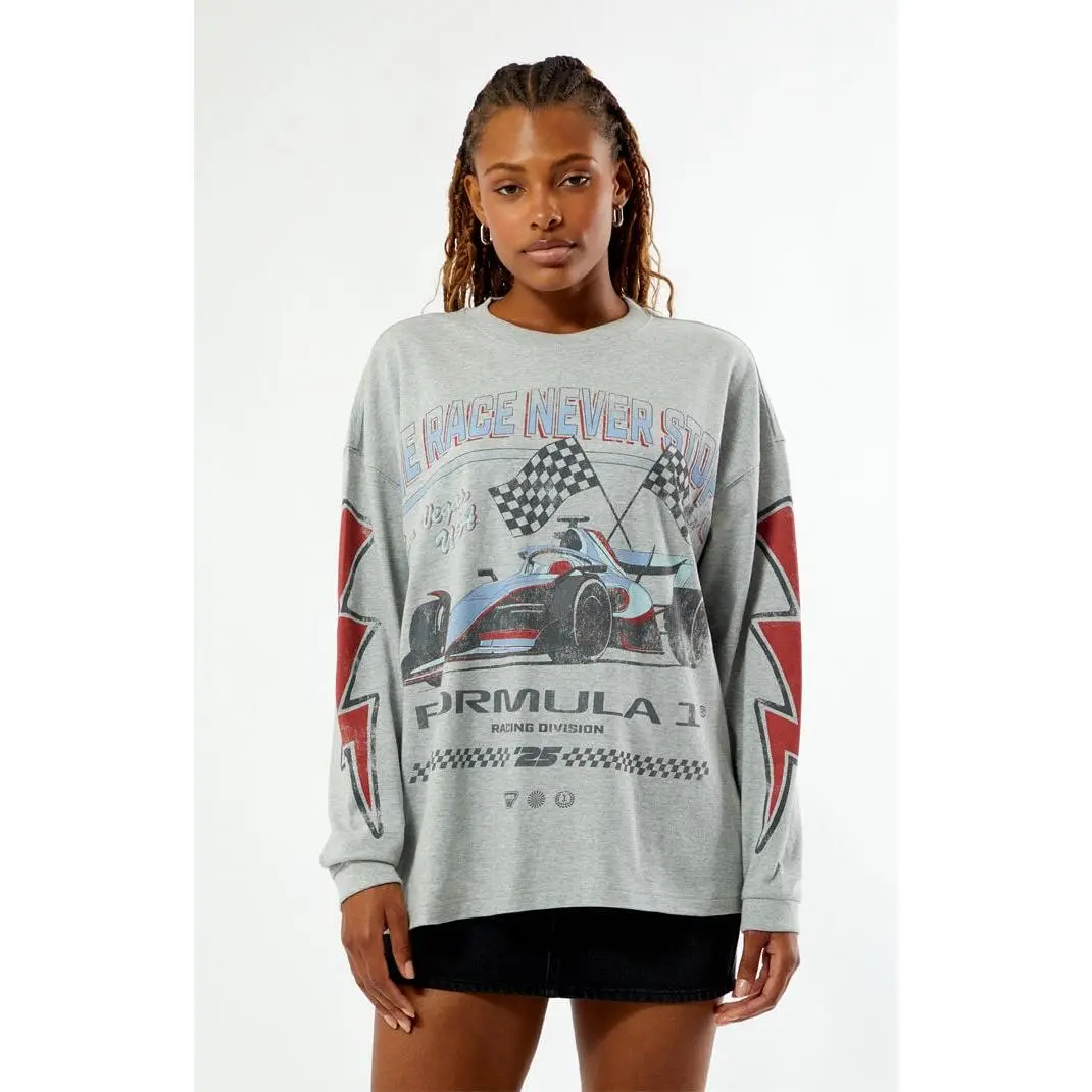 Formula 1 Women's x Pacsun Las Vegas Lights Out Long Sleeve Oversized T-Shirt
