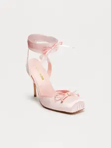 Women Pirouette Satin Ballet Pumps - Pink Walking Shoes Footwear Summer Active