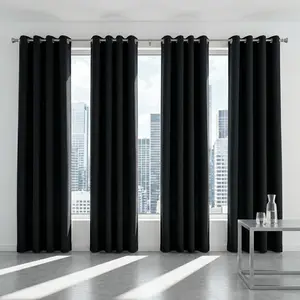 【Buy 1, Get 4】4 Panels Blackout Curtains ( Light Blocking, Grommet Top, 52"W) – Thermal Insulated & Soundproof Drapes for Living Room, Bedroom & Home Office