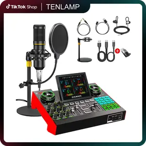 Tenlamp G10-BM800 Live Broadcast Sound Card Kit , Upgraded Microphone & Professional Chip for Gaming, Singing, DJ & Streaming , Plug & Play, Enhanced Sound Quality