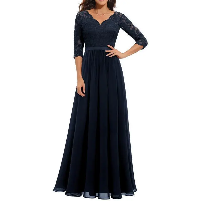 Women's Formal Dress Mother of The Bride Dress 3/4 Sleeve Wedding Guest Dress Maxi Evening Gown Womenswear Basic Women's Formal Dress Mother of The Bride Dress 3/4 Sleeve Wedding Guest Dress Maxi Evening Gown Womenswear Basic
