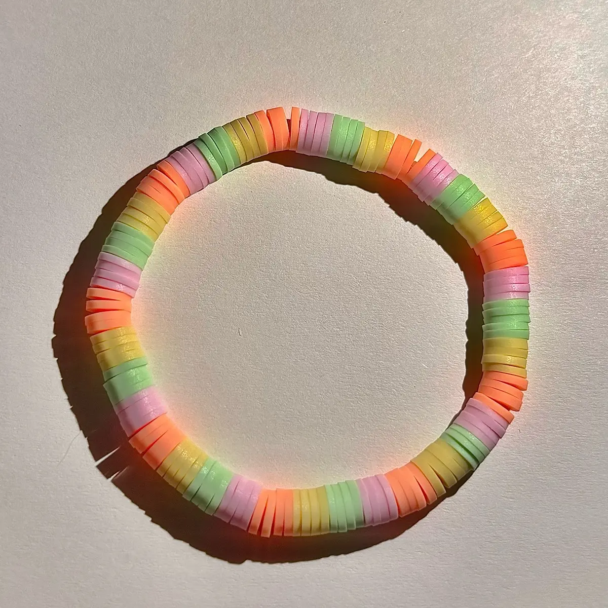 Clay bead bracelet