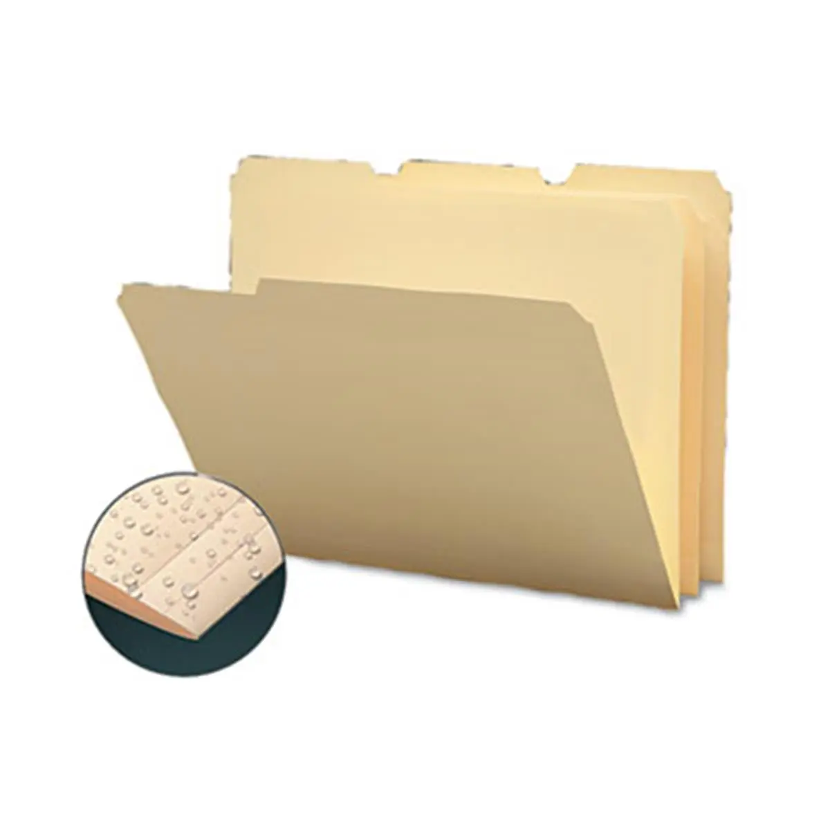 Smead 10510 Heavy-Duty Tear- and Moisture-Resistant Poly File Folders, 0.33 Cut Top Tab, Letter Size, Manila, 12-Pack