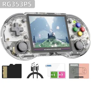 RG353PS Handheld Game Console Linux OS 3.5-inch IPS Screen RK3566 64bit 64G/128G/256G TF Card 4452 Classic Games Built in 3500mAh Battery Support Bluetooth Controller WiFi Online PK HD(RG353PS-White)