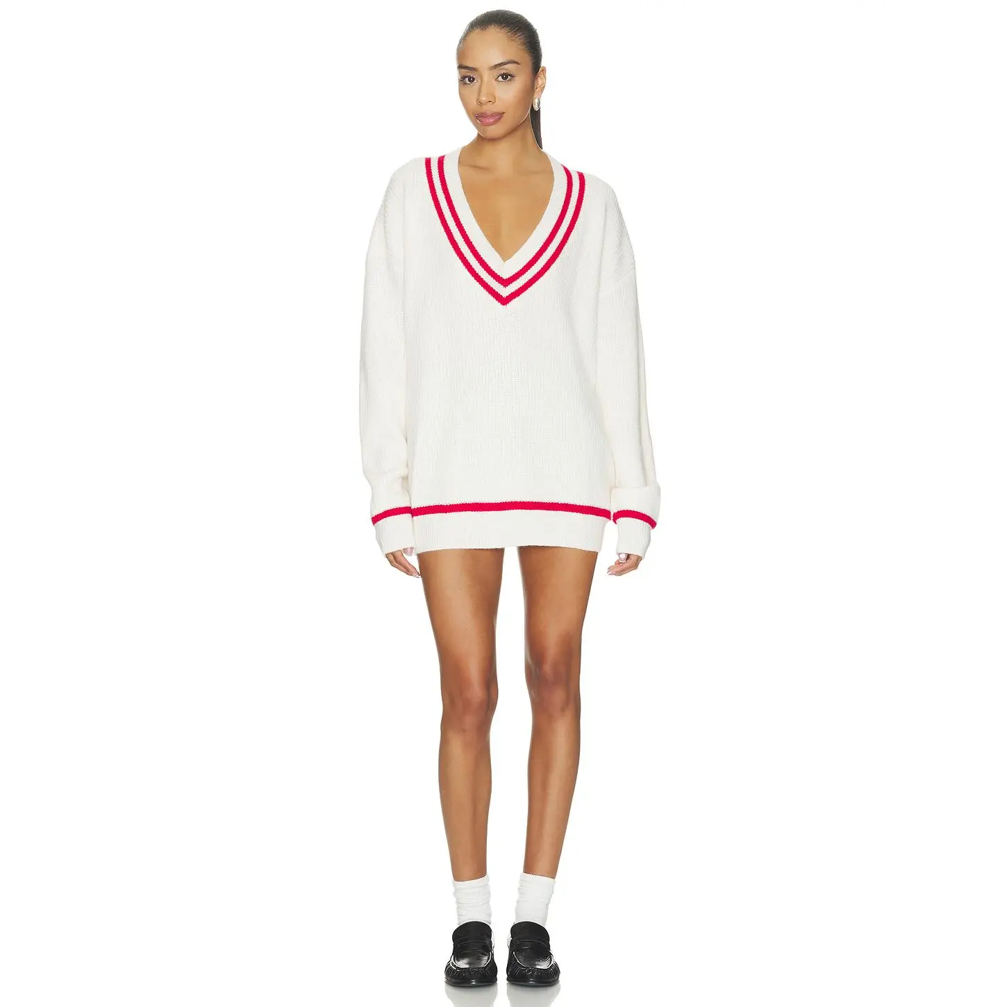 ALL THE WAYS Varley Varsity Sweater in Cream